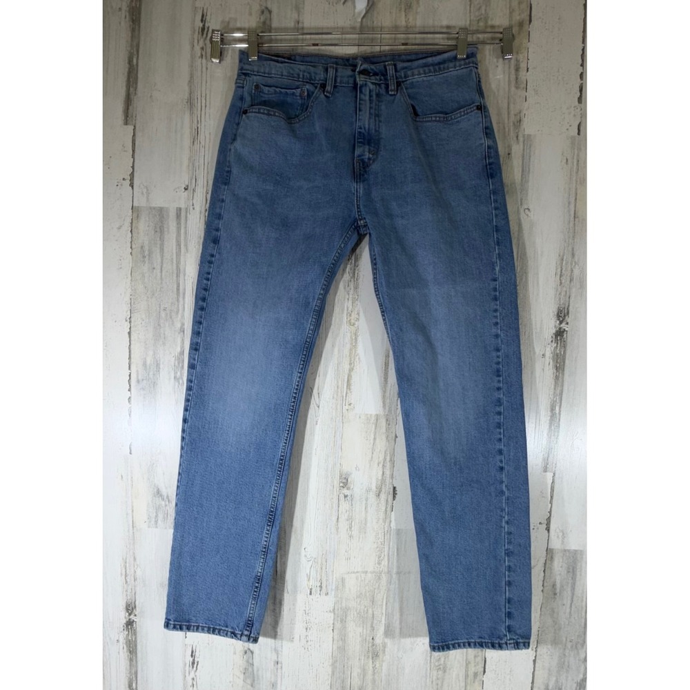 Levis 505 Mens Jeans 34x34 (fits 33x33) Medium Wash Straight Leg Stretch Classic